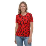 MJLNY - Red Black Zebra Women's T-shirt