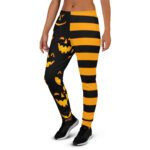 MJLNY - All Over Pumpkin With Stripes Women's Joggers