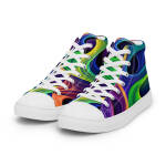 MJLNY - Rainbow Rhapsody Women’s High Top Canvas Shoes