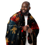 MJLNY - Golden Snowfall Sherpa Blanket