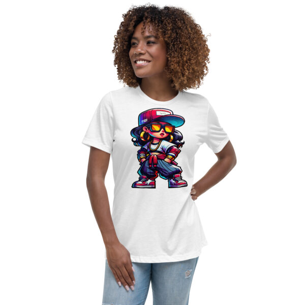 MJLNY - Thug Girl Vibes Women's Relaxed T-Shirt - Image 3