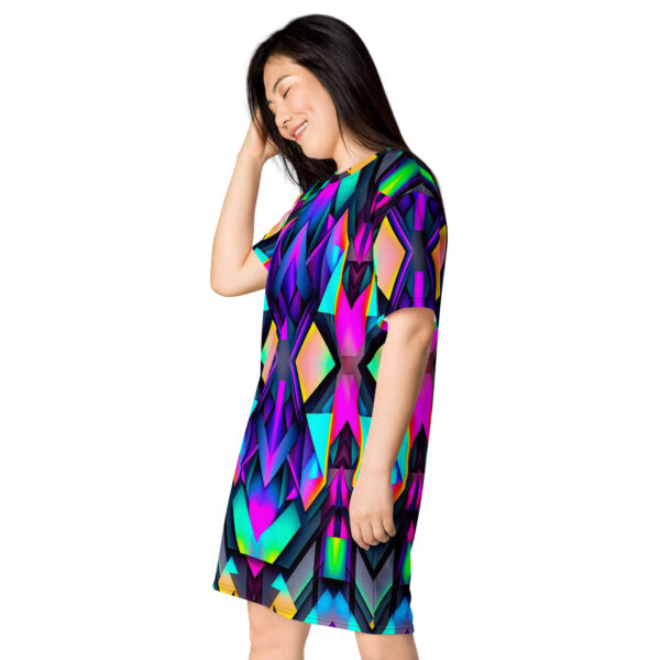 MJLNY - Neon Rainbow Prisms T-shirt Dress - Image 3