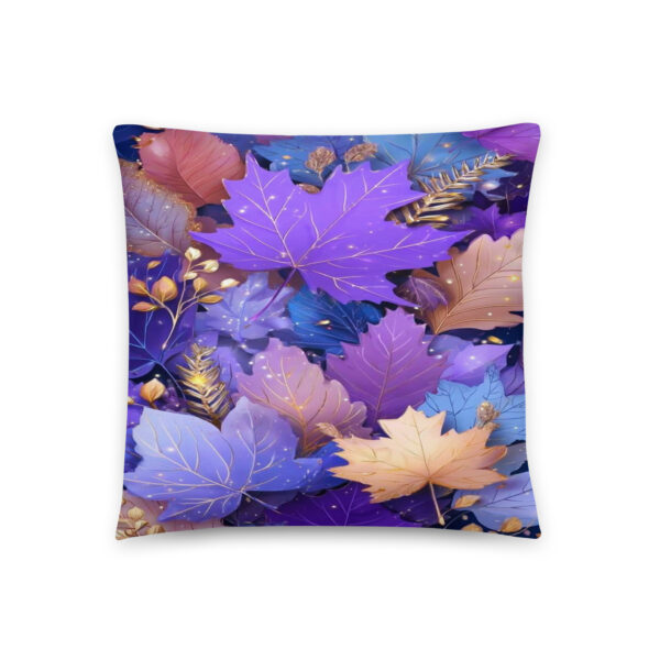 MJLNY - Purple and Gold Whispers of Fall Basic Pillow - Image 2