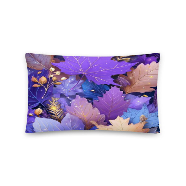 MJLNY - Purple and Gold Whispers of Fall Basic Pillow - Image 4