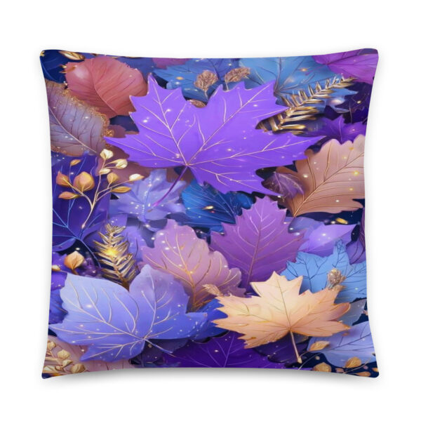 MJLNY - Purple and Gold Whispers of Fall Basic Pillow - Image 6