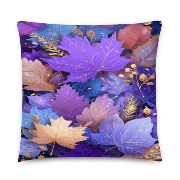 MJLNY - Purple and Gold Whispers of Fall Basic Pillow - Image 5