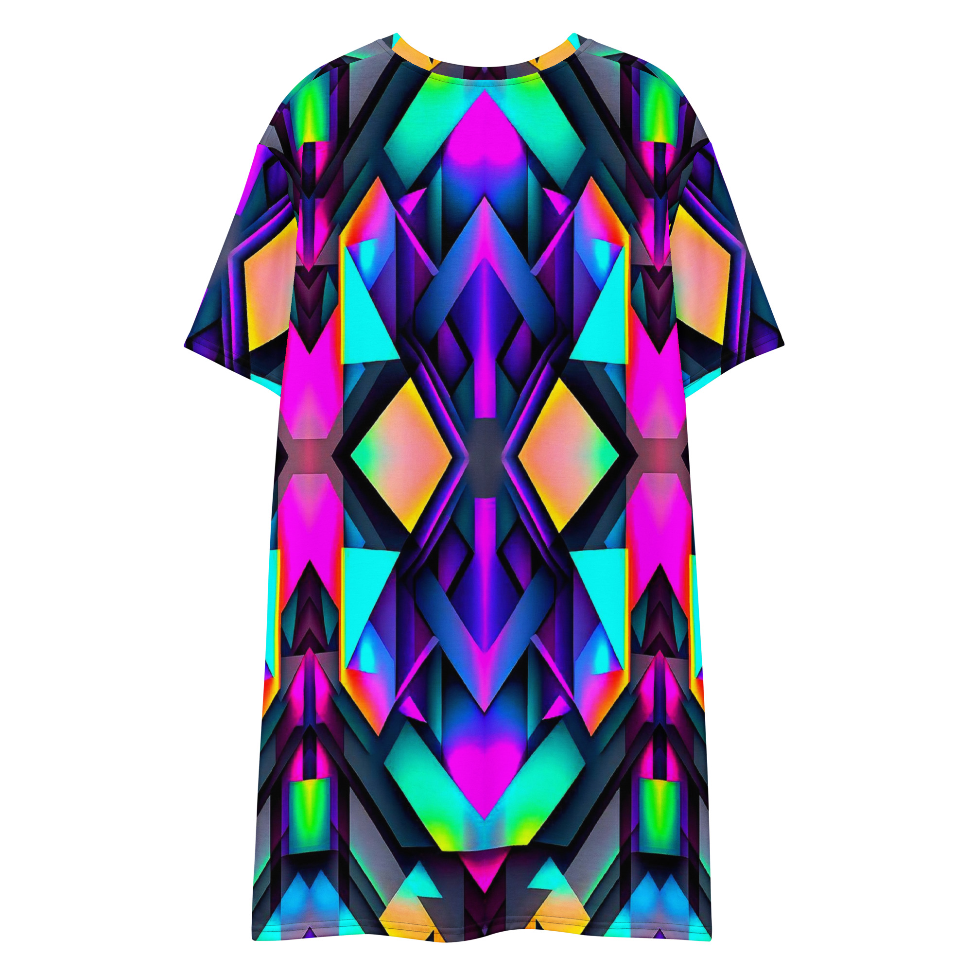 MJLNY - Neon Rainbow Prisms T-shirt Dress - Image 3
