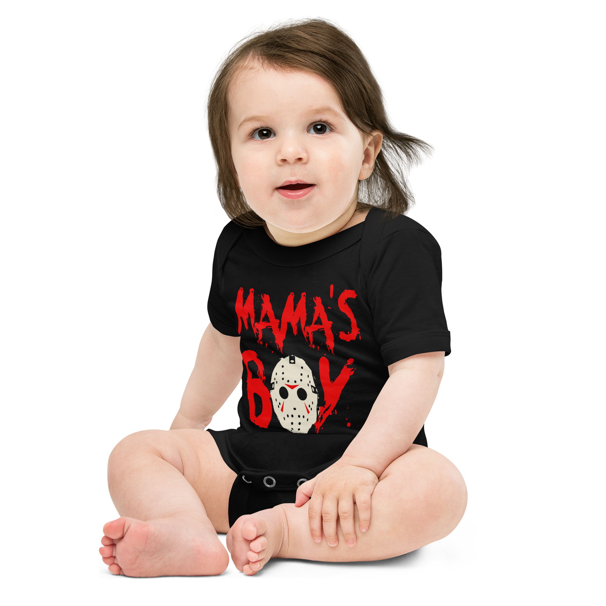MJLNY - Mama's Boy Baby Short Sleeve One Piece - Image 2