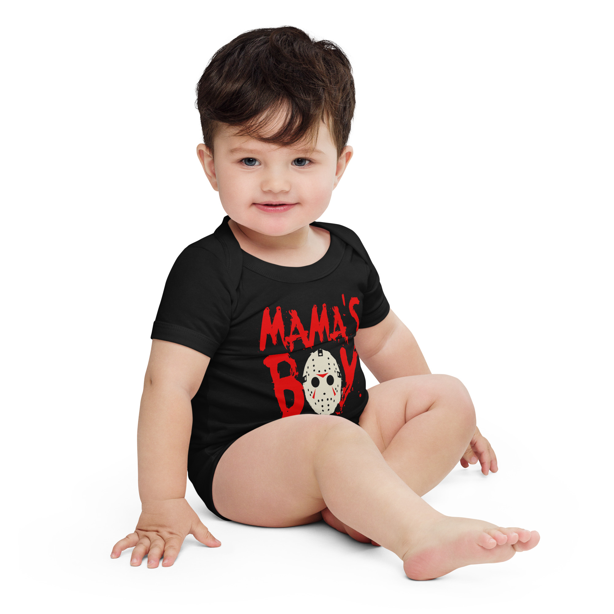 MJLNY - Mama's Boy Baby Short Sleeve One Piece - Image 3