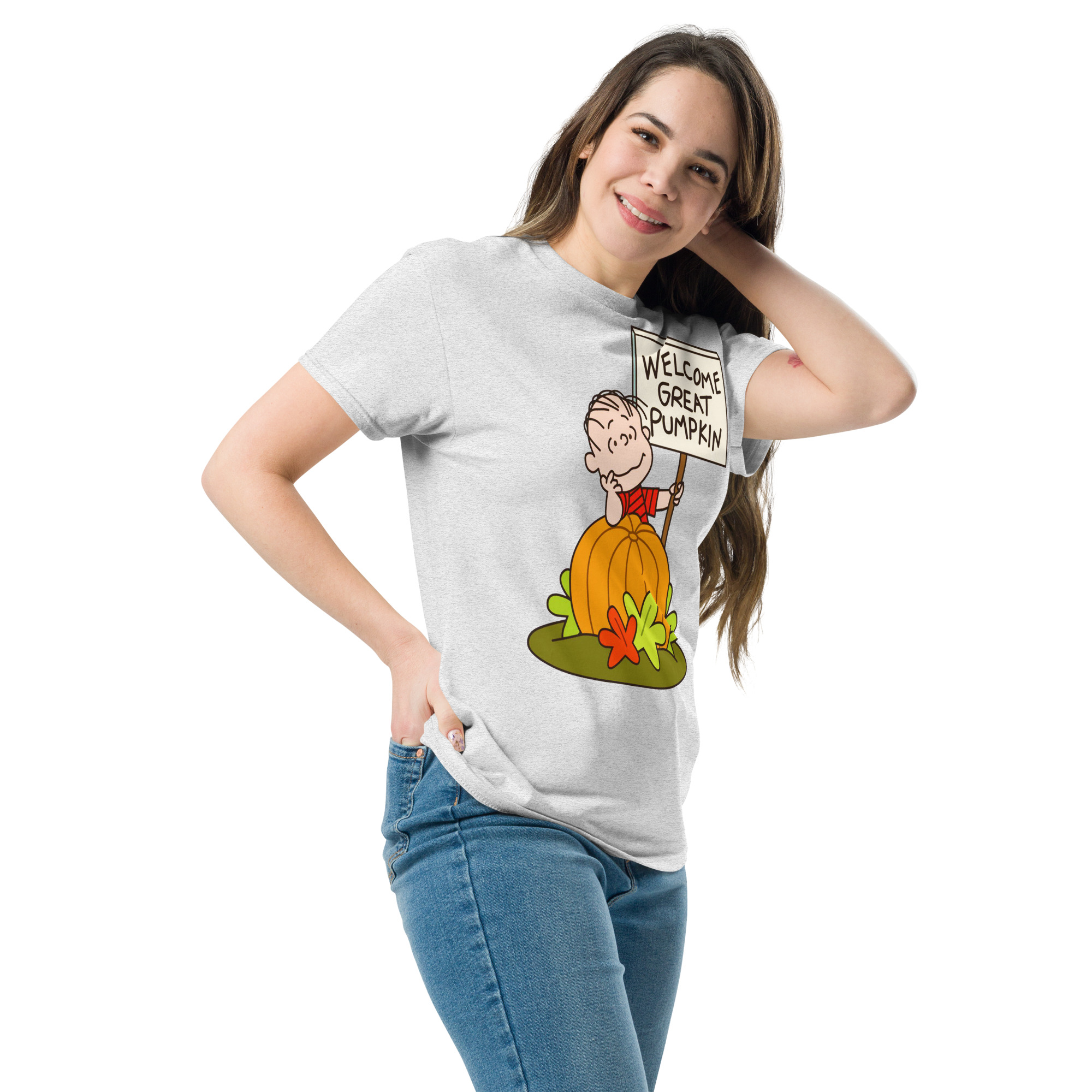 MJLNY - Linus Welcome Great Pumpkin Unisex Classic Tee - Image 3