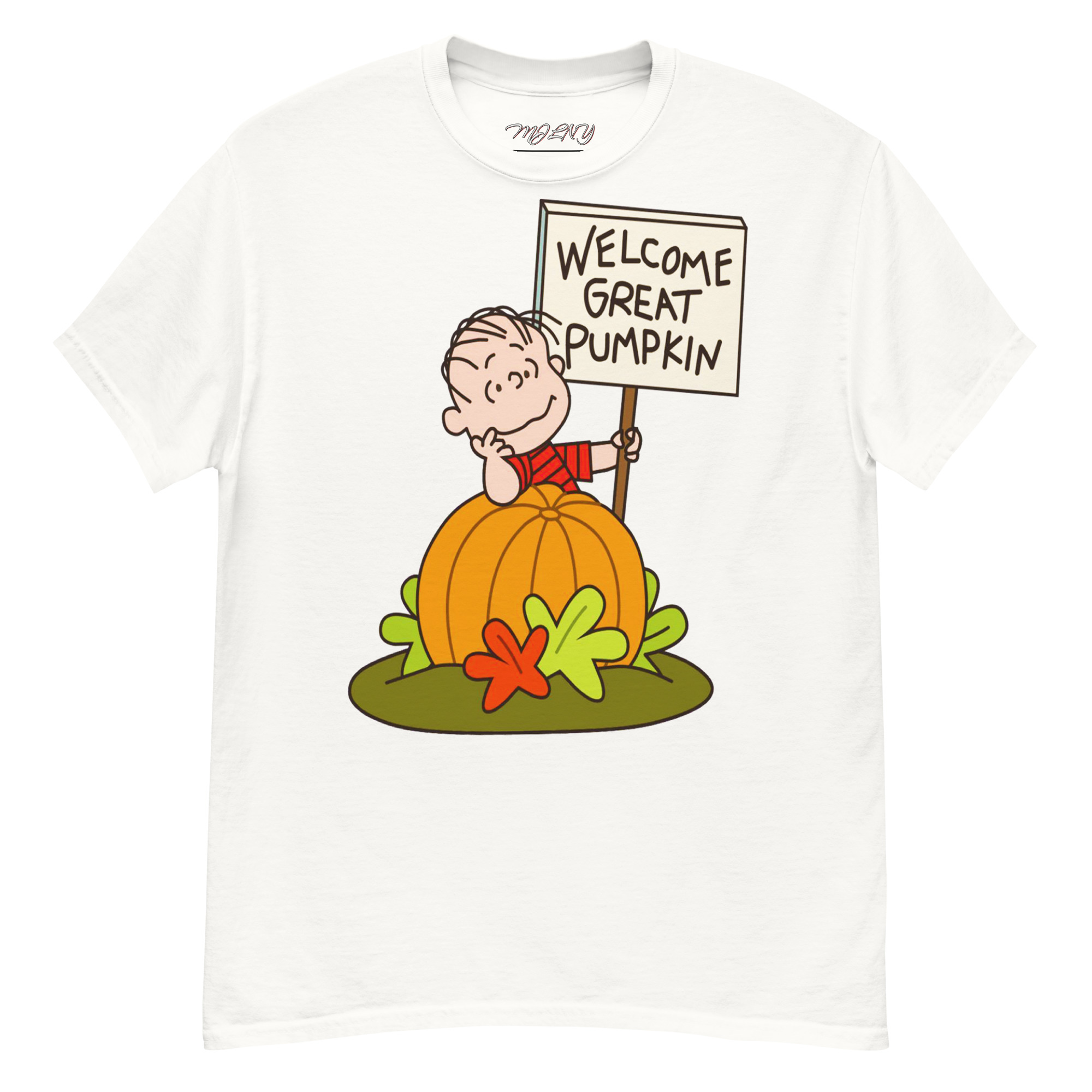 MJLNY - Linus Welcome Great Pumpkin Unisex Classic Tee - Image 4